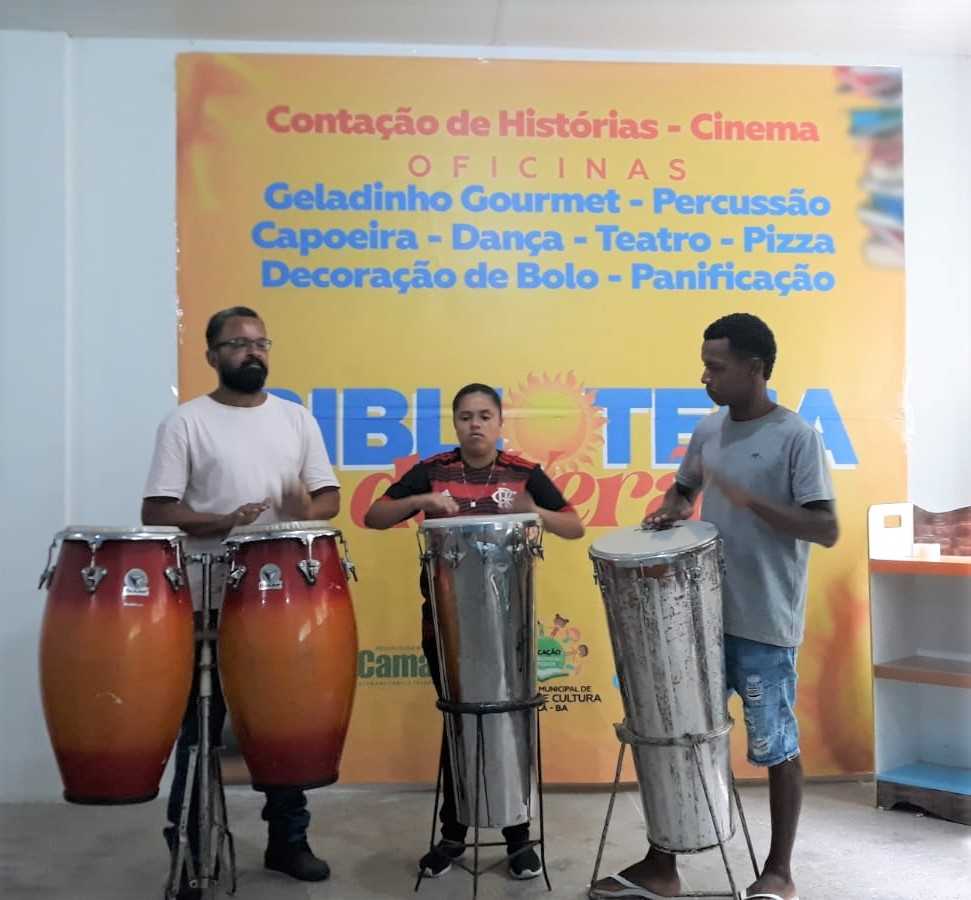 Camacã: Biblioteca de Verão conclui oficinas de Gourmet e Percussão